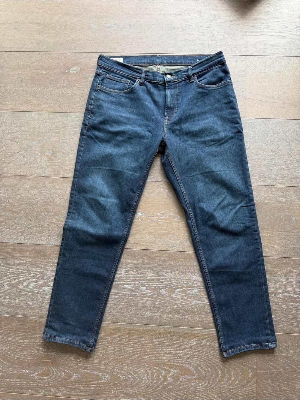 Zara Men's Slim Straight Dark Blue Jeans
